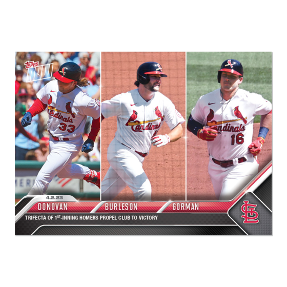 2023 Topps Now #33 Brendan Donovan/Alec Burleson/Nolan Gorman