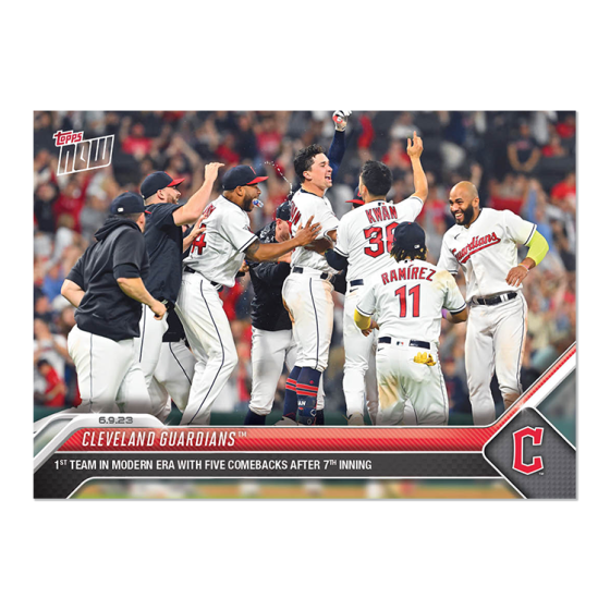2023 Topps Now #416 Cleveland Guardians