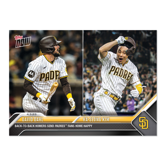 2023 Topps Now #44 David Dahl/Ha-Seong Kim