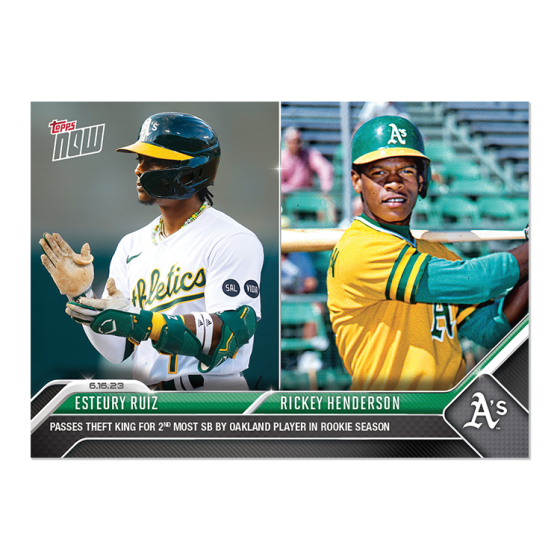 2023 Topps Now #453 Esteury Ruiz Rickey Henderson
