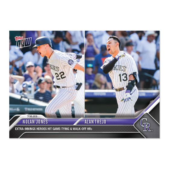 2023 Topps Now #578 Nolan Jones/Alan Trejo