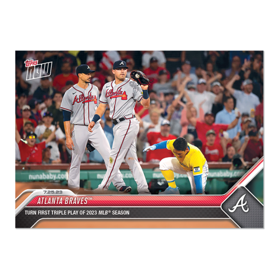 2023 Topps Now #616 Braves Triple Play