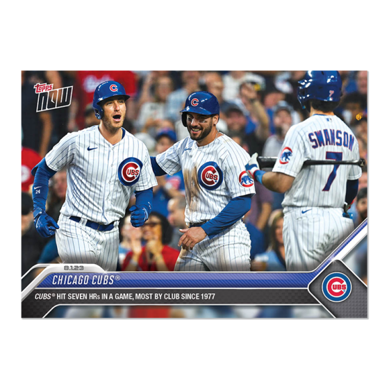 2023 Topps Now #642 Chicago Cubs 7 HR Game