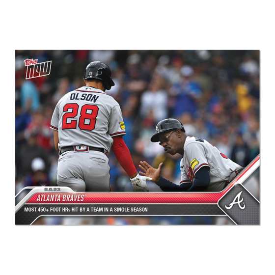 2023 Topps Now #665 Atlanta Braves (Olsen & Ron Washington)