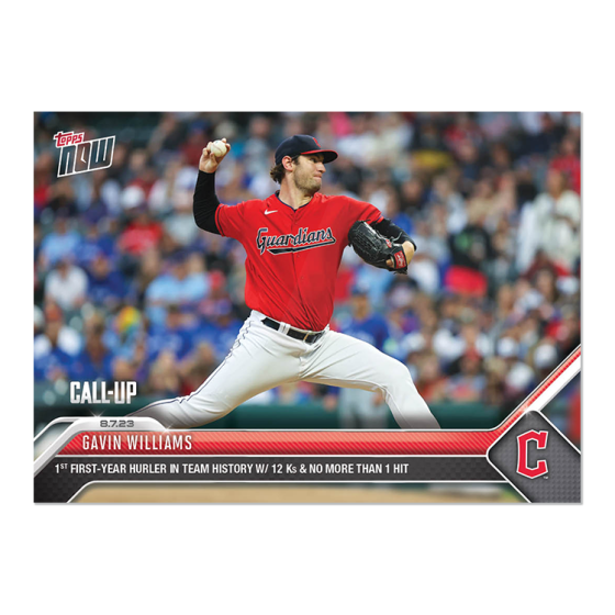 2023 Topps Now #670 Gavin Williams