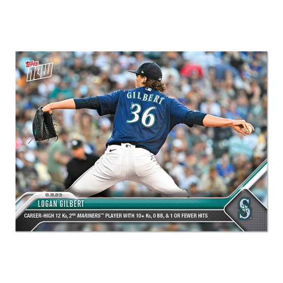 2023 Topps Now #677 Logan Gilbert