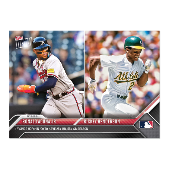 2023 Topps Now #701 Ronald Acuña Jr./Rickey Henderson