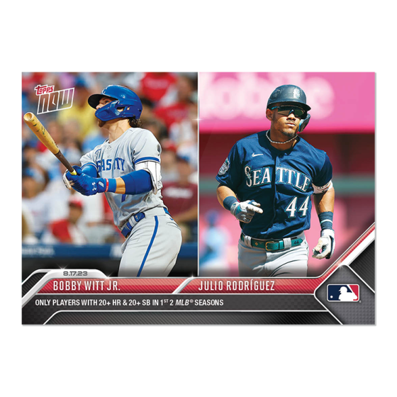 2023 Topps Now #720 Bobby Witt Jr./Julio Rodríguez