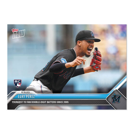 2023 Topps Now #733 Eury Pérez RC