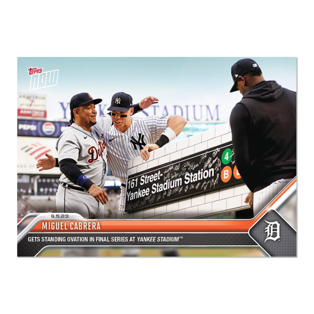 2023 Topps Now #818 Miguel Cabrera w/ Aaron Judge