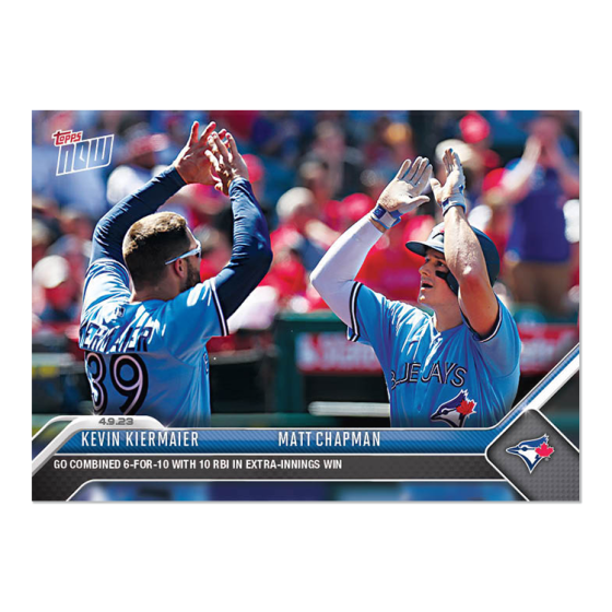 2023 Topps Now #85 Kevin Kiermaier/Matt Chapman