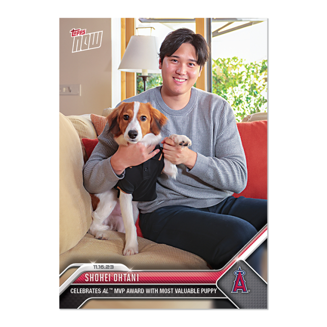 2023 Topps Now #OS19 Most Valuable Puppy & Shohei Ohtani