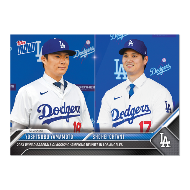 2023 Topps Now #OS-26 Yoshinobu Yamamoto/Shohei Ohtani