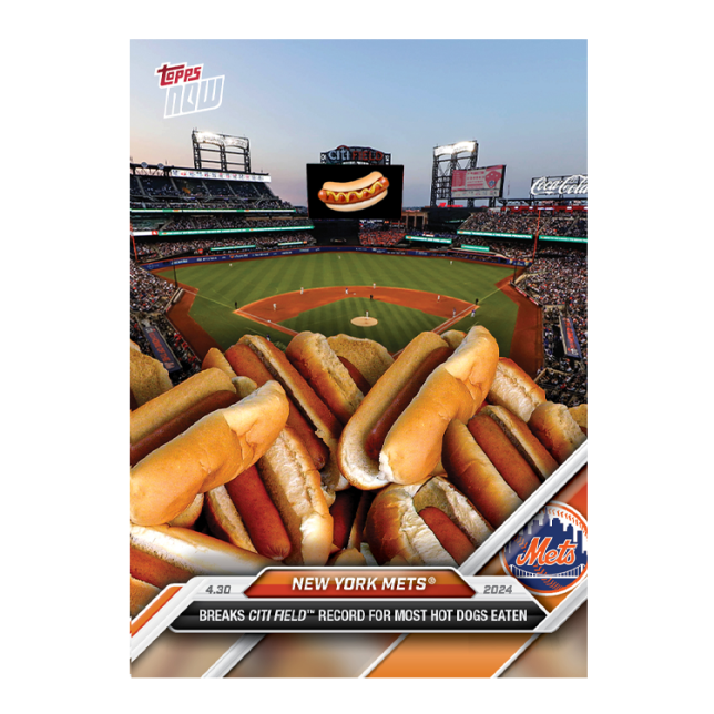 2024 Topps Now #146 Citi Field Hot Dog Record