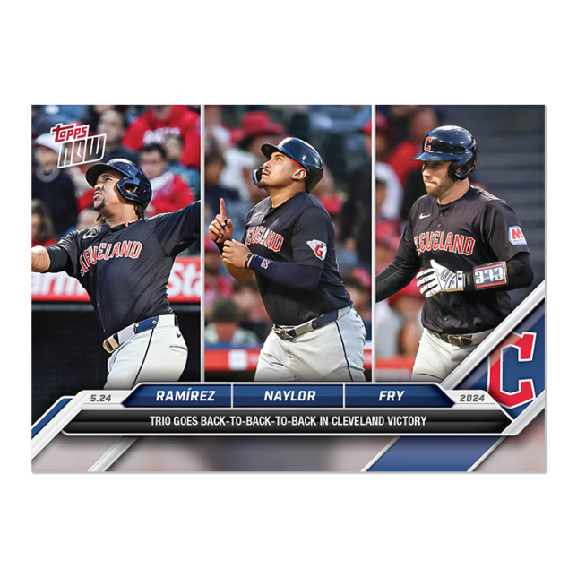 2024 Topps Now #233 José Ramírez/Josh Naylor/David Fry