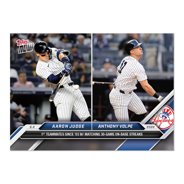 2024 Topps Now #262 Aaron Judge/Anthony Volpe
