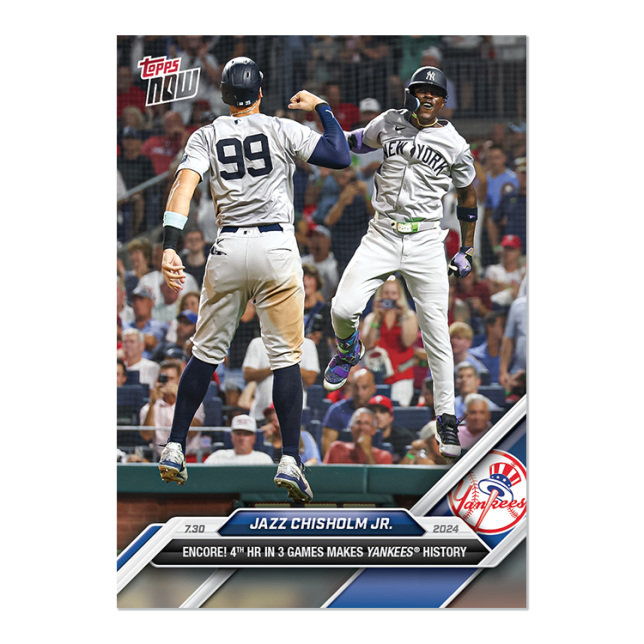 2024 Topps Now #495 Jazz Chisholm (w/ Judge)