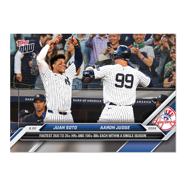 2024 Topps Now #572 Juan Soto/Aaron Judge