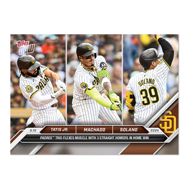 2024 Topps Now #718 Fernando Tatis Jr./Manny Machado/Donovan Solano