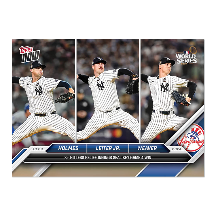 2024 Topps Now #876 Clay Holmes/Mark Leiter Jr./Luke Weaver