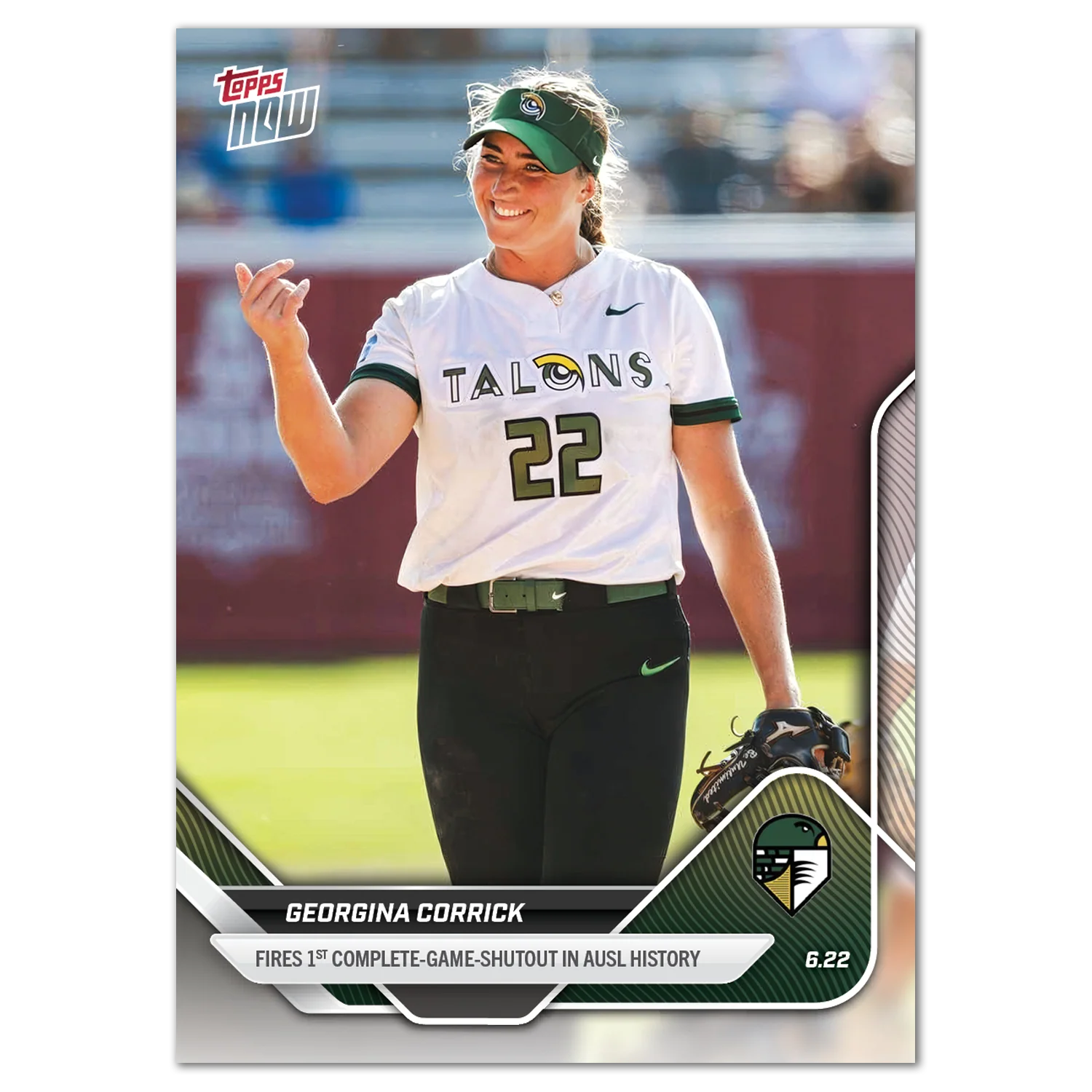 2025 AUSL Topps NOW card 12 featuring Georgina Corrick