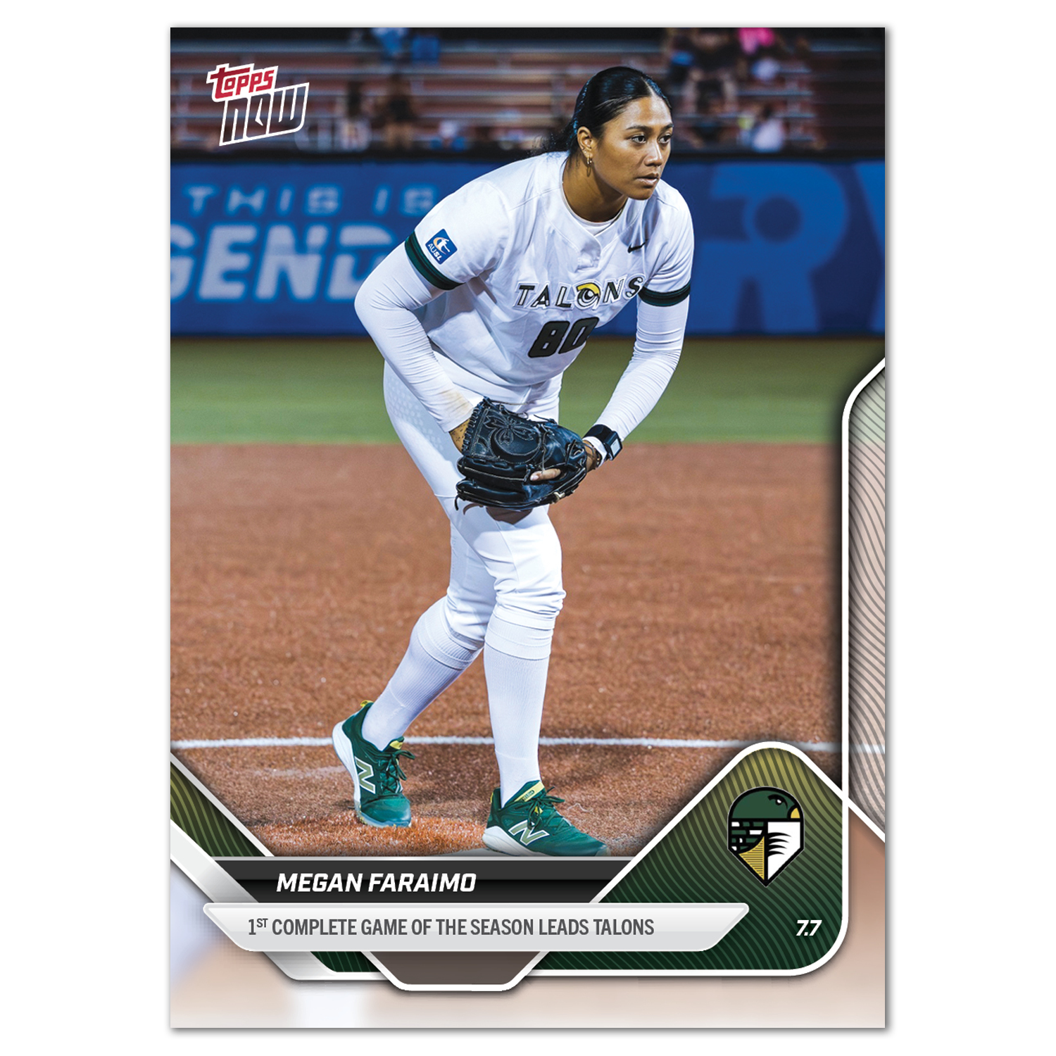2025 AUSL Topps NOW card 13 featuring Megan Faraimo
