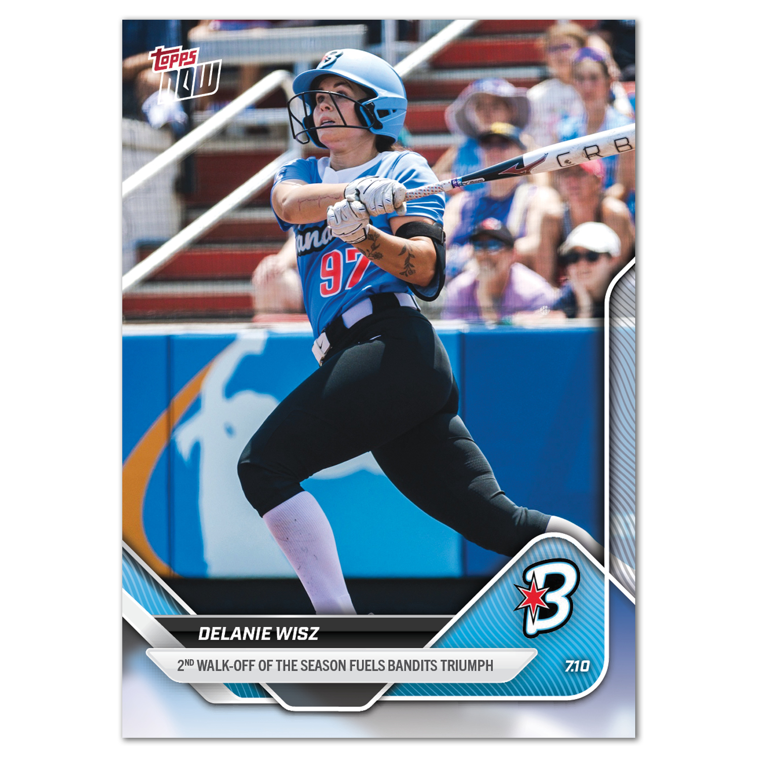 2025 AUSL Topps NOW card 15 featuring Delanie Wisz