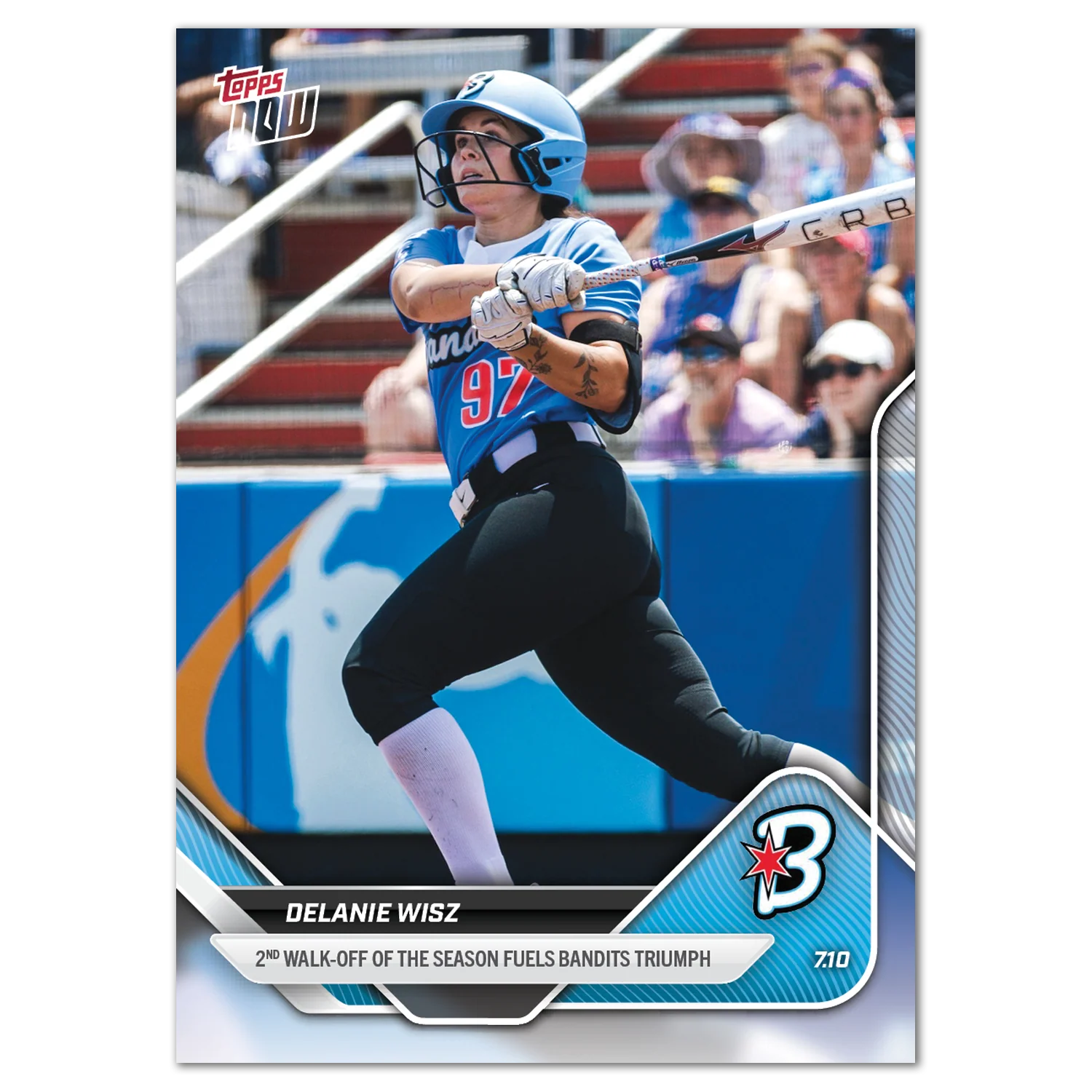 2025 AUSL Topps NOW card 15 featuring Delanie Wisz