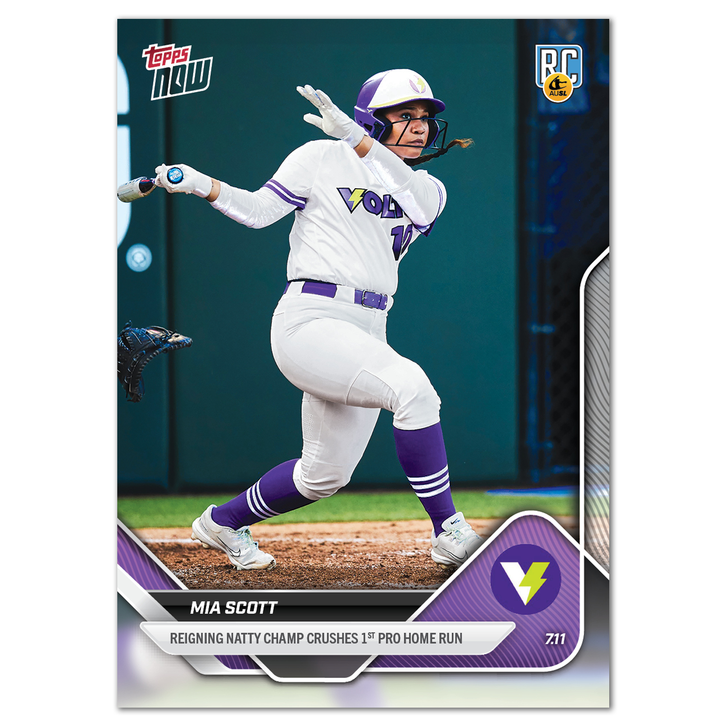 2025 AUSL Topps NOW card 17 featuring Mia Scott