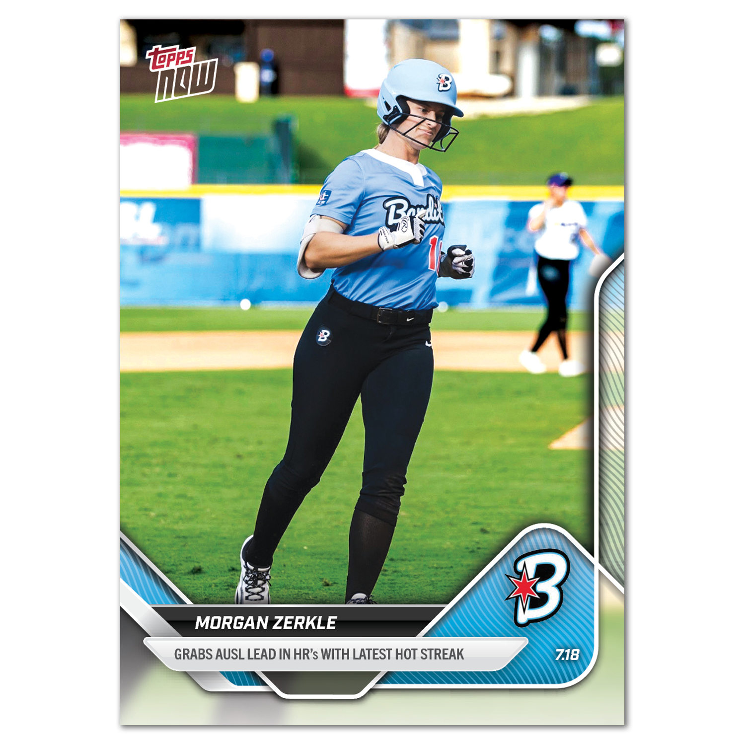 2025 AUSL Topps NOW card 21 featuring Morgan Zerkle