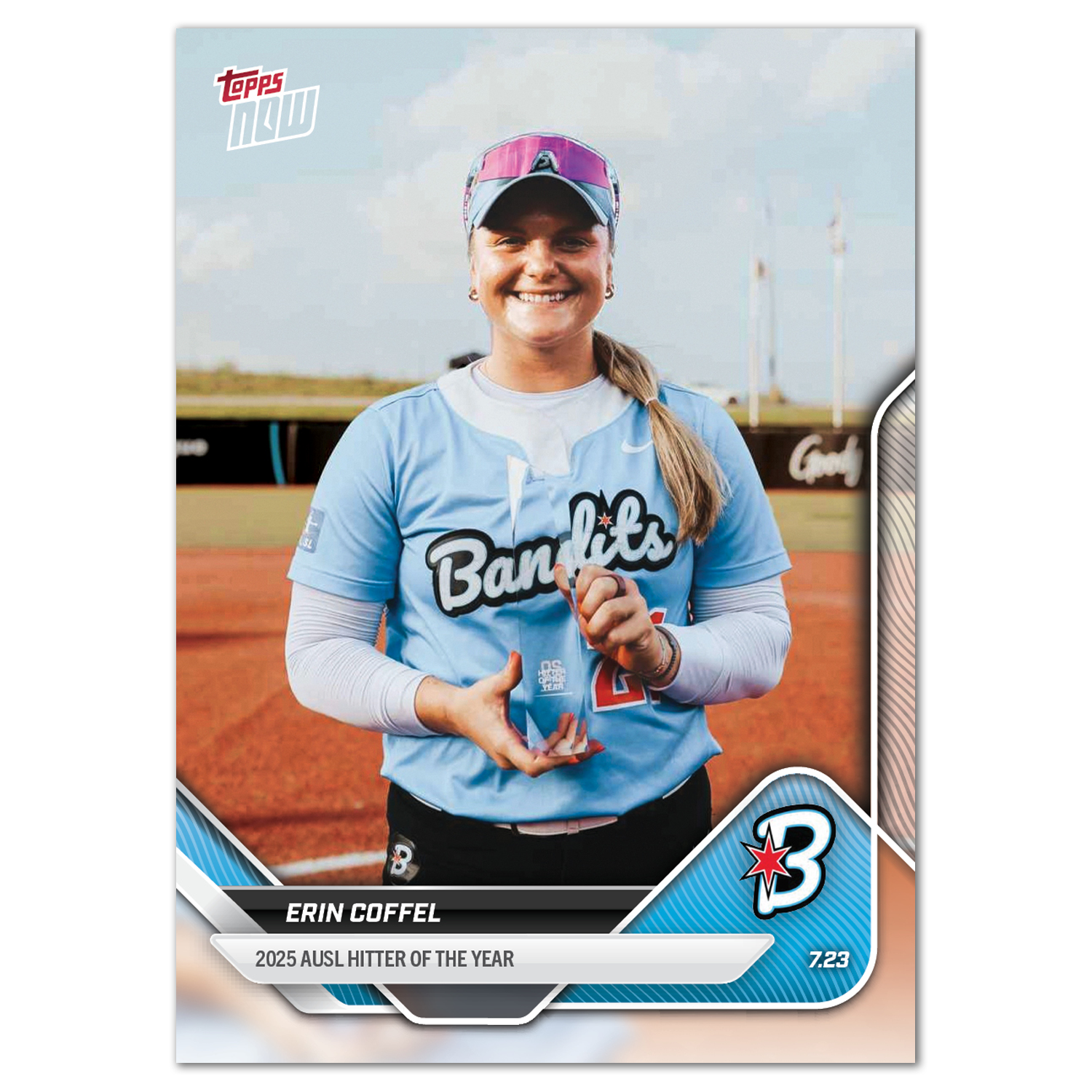 2025 AUSL Topps NOW card 25 featuring Erin Coffel
