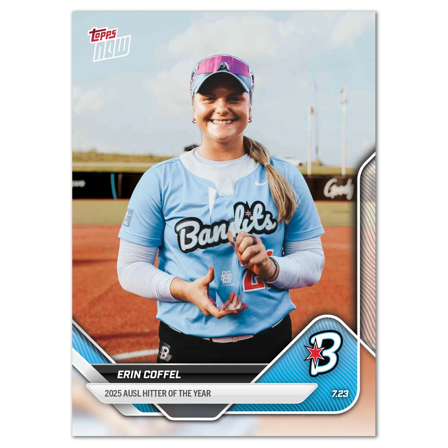 2025 AUSL Topps NOW card 25 featuring Erin Coffel