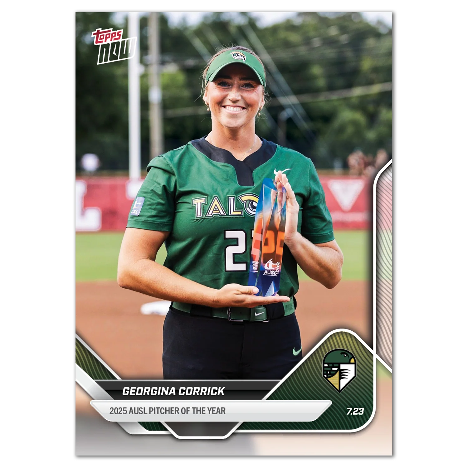 2025 AUSL Topps NOW card 26 featuring Georgina Corrick
