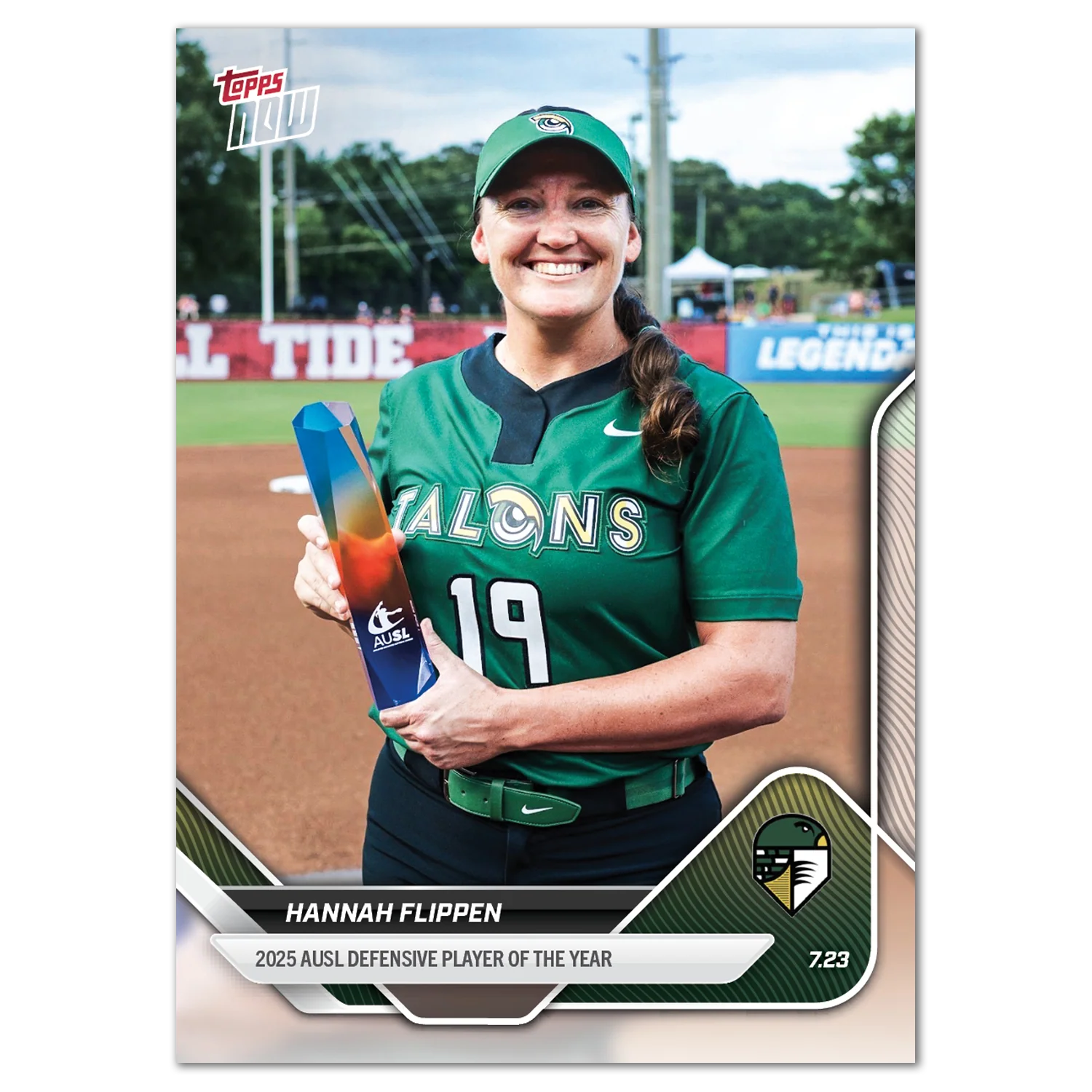 2025 AUSL Topps NOW card 27 featuring Hannah Flippen