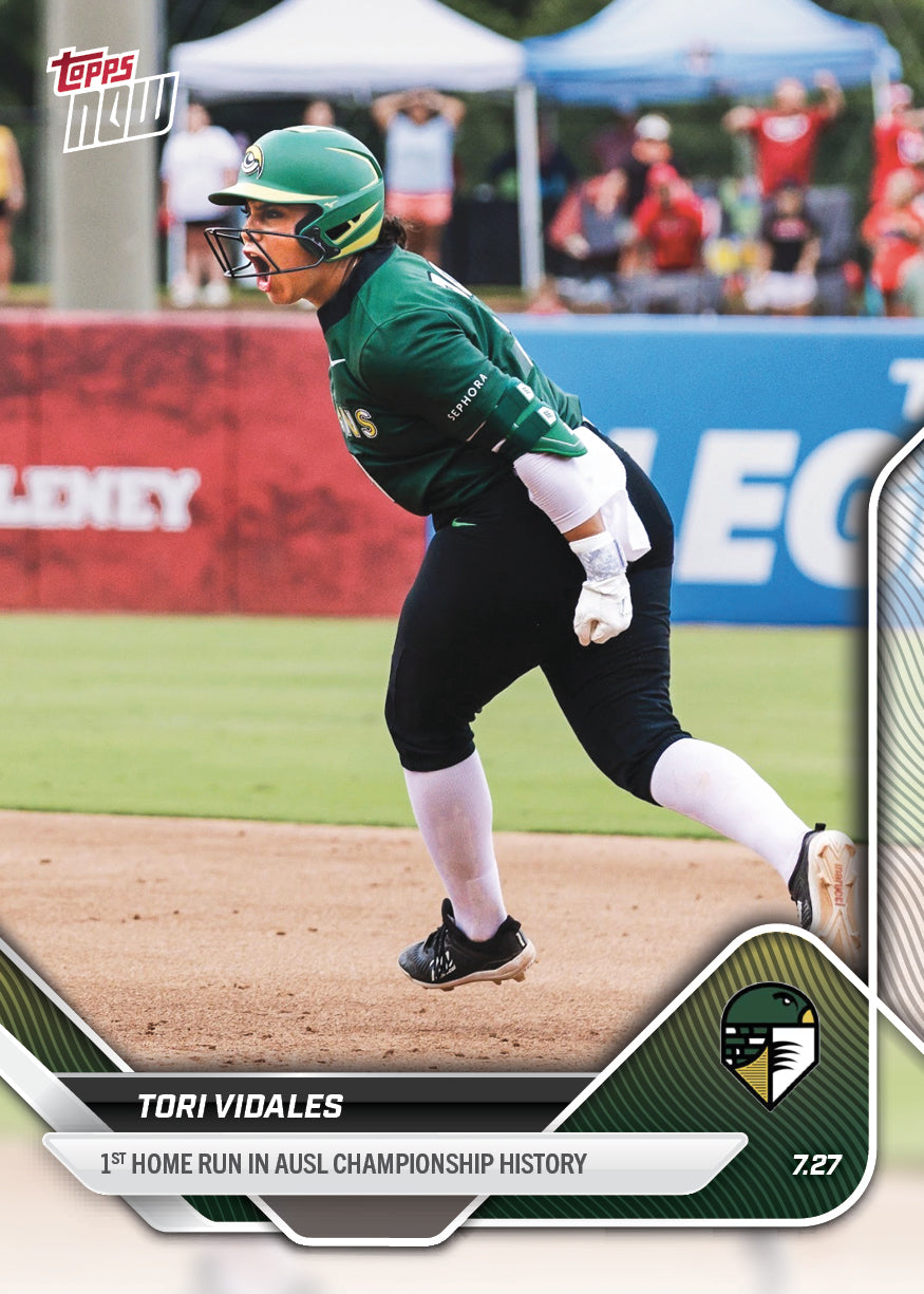 2025 AUSL Topps NOW card 28 featuring Tori Vidales
