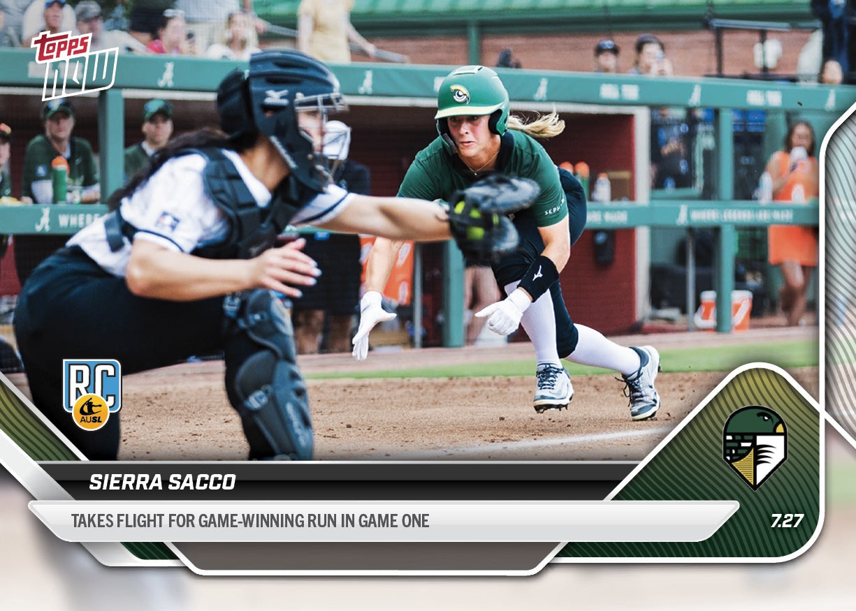 2025 AUSL Topps NOW card 29 featuring Sierra Sacco