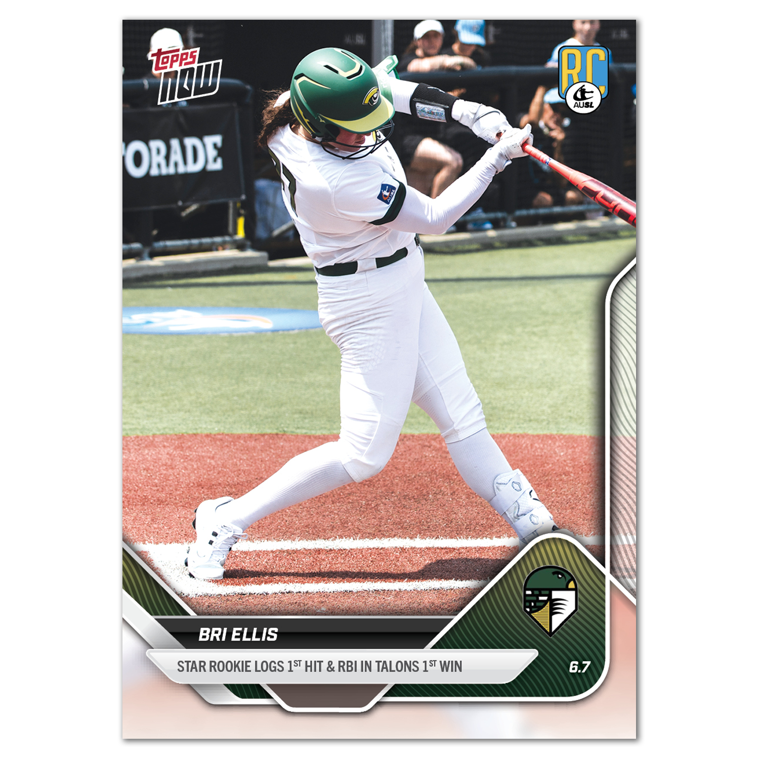 2025 AUSL Topps NOW card 3 featuring Bri Ellis