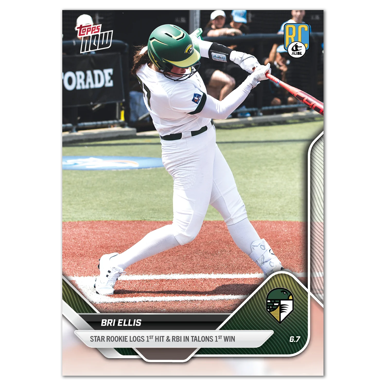 2025 AUSL Topps NOW card 3 featuring Bri Ellis