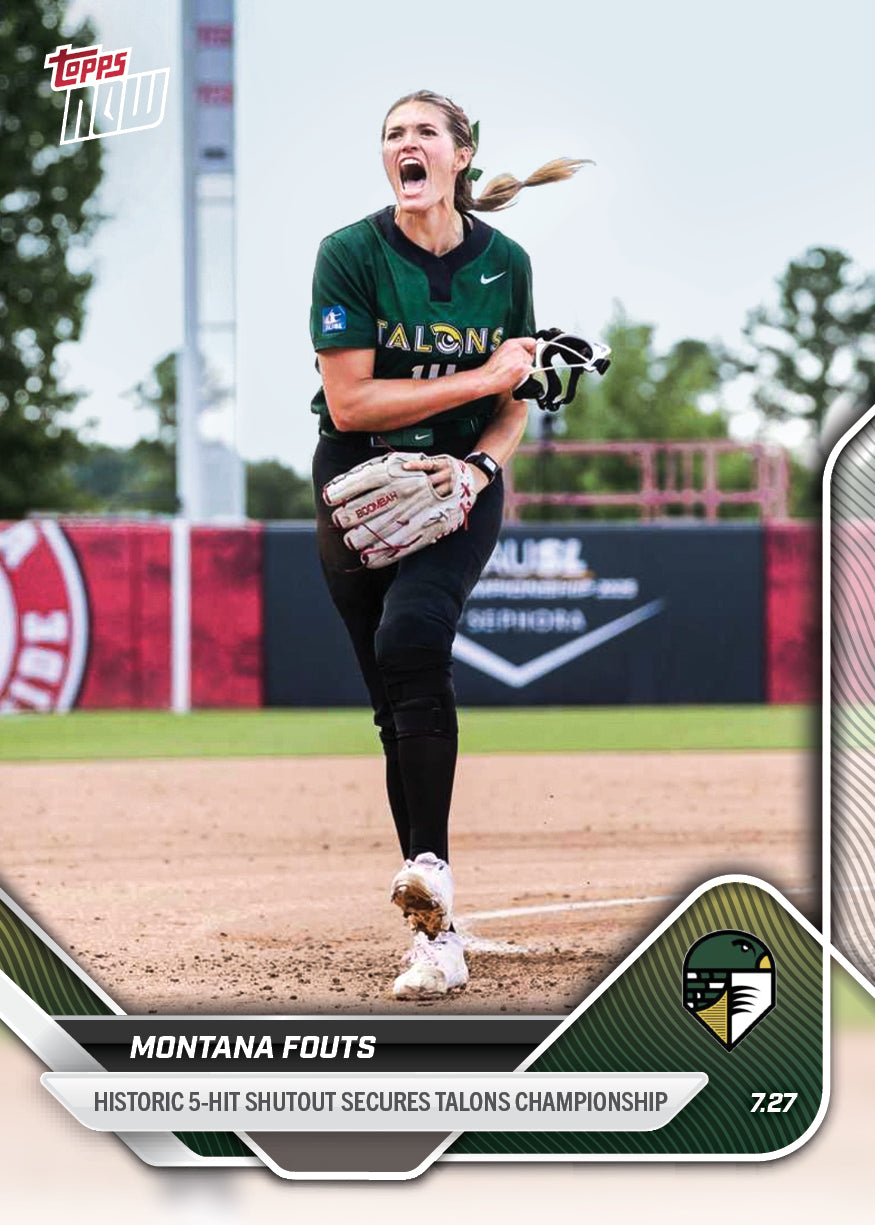 2025 AUSL Topps NOW card 31 featuring Montana Fouts