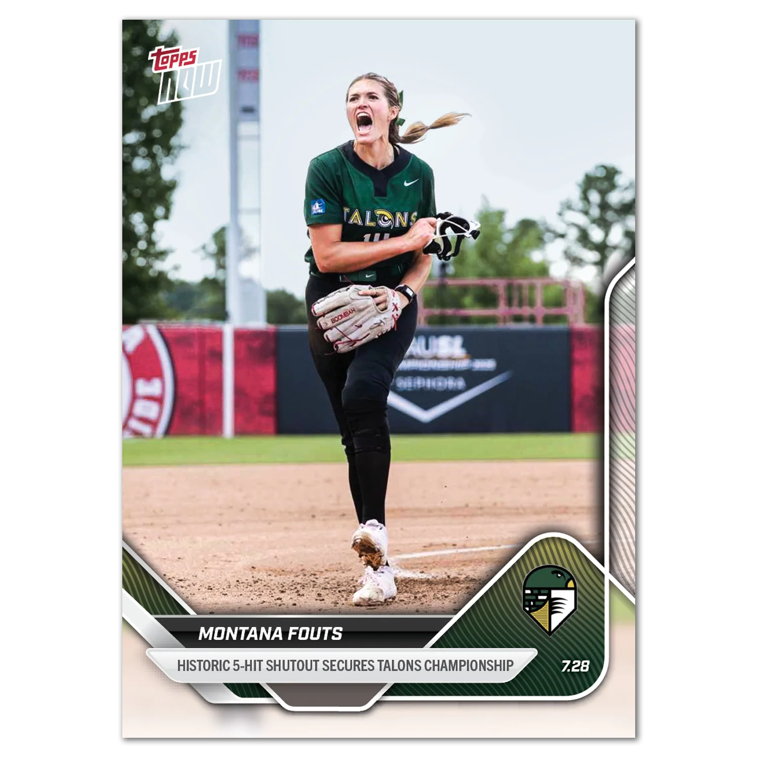 2025 AUSL Topps NOW card 31 featuring Montana Fouts