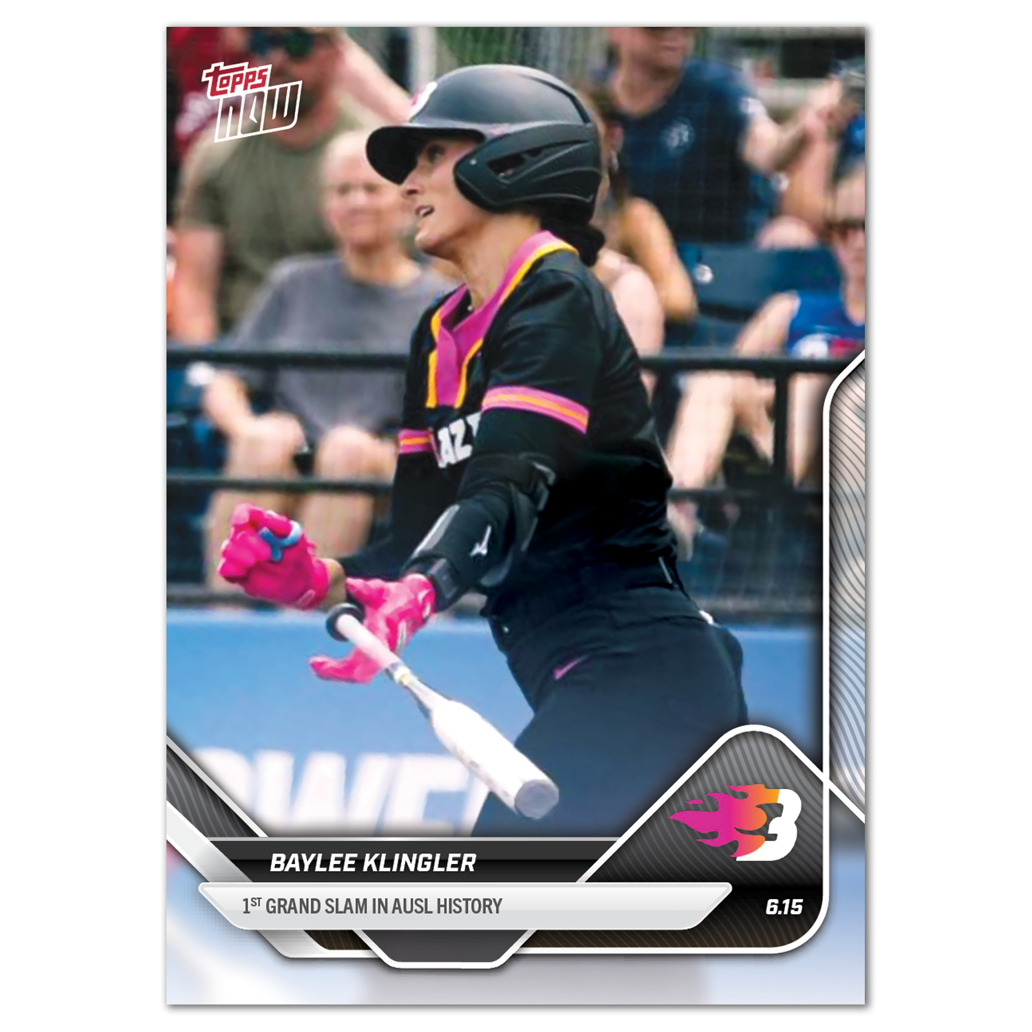 2025 AUSL Topps NOW card 8 featuring Baylee Klingler
