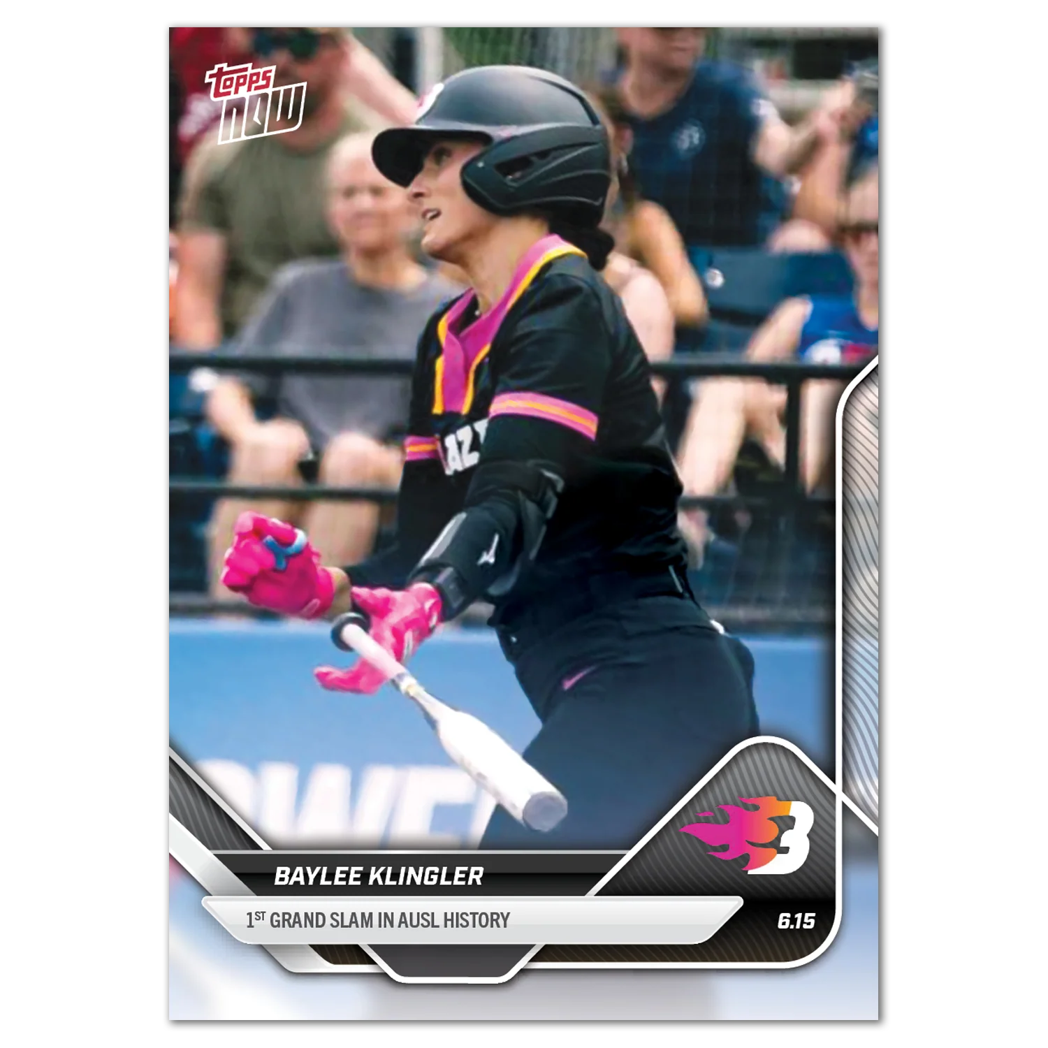 2025 AUSL Topps NOW card 8 featuring Baylee Klingler