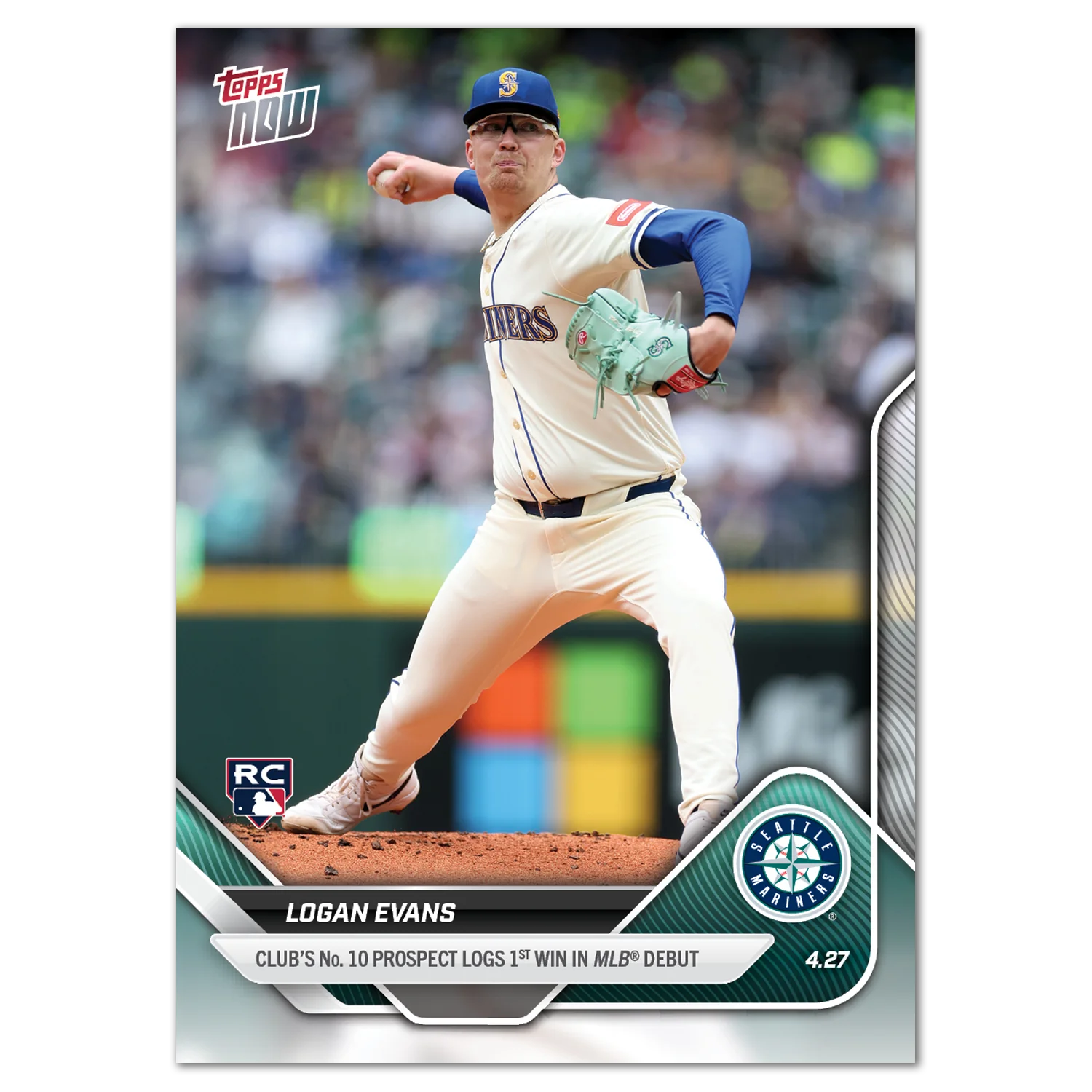 2025 Topps Now #115 Logan Evans