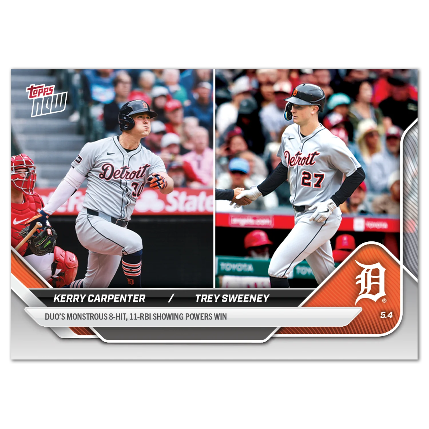 2025 Topps Now #142 Kerry Carpenter/Trey Sweeney