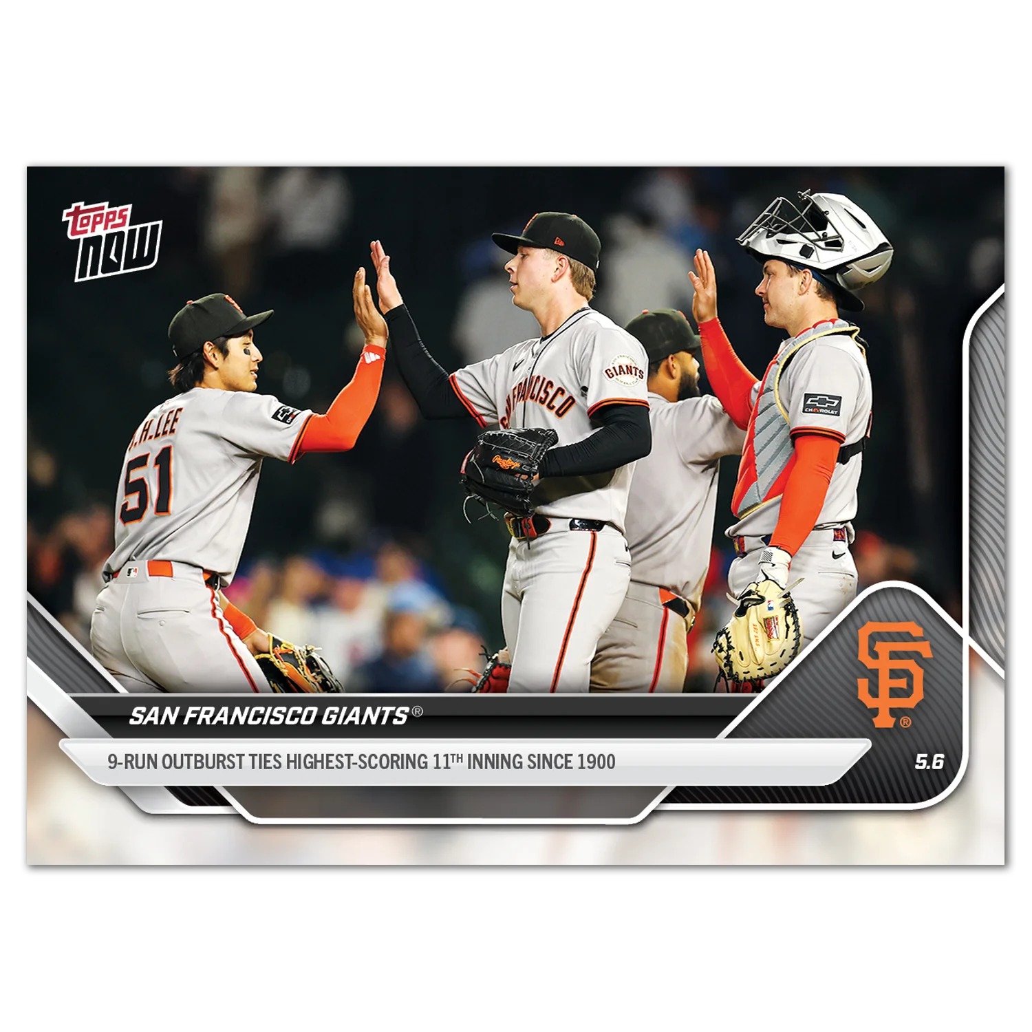 2025 Topps Now #149 San Francisco Giants