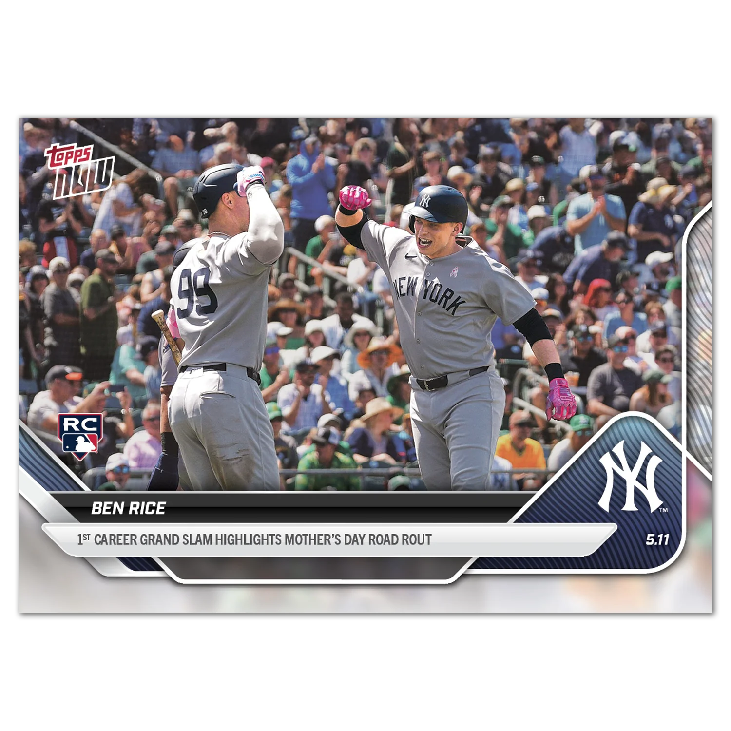 2025 Topps Now #168 Ben Rice