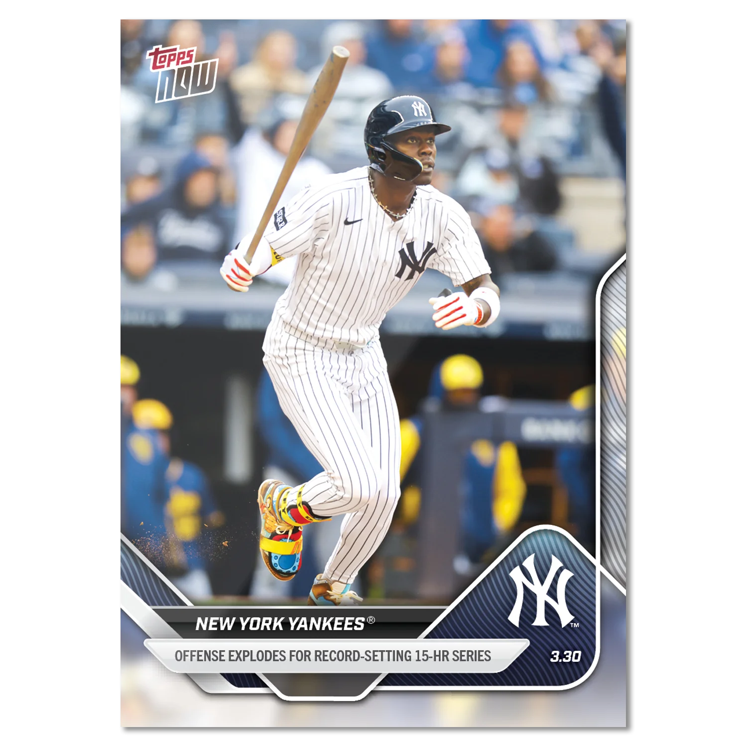 2025 Topps Now #22 Yankees (Jazz Chisholm Jr.)