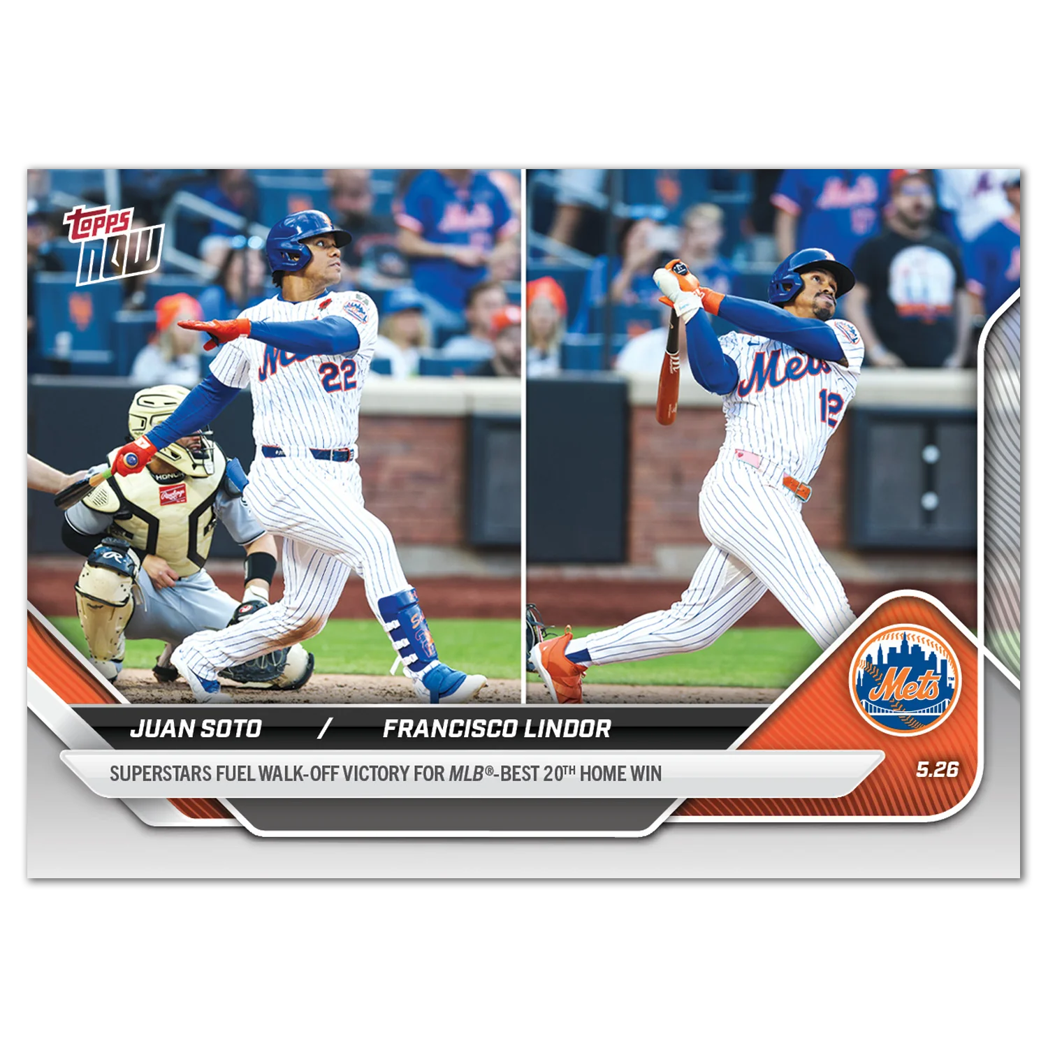 2025 Topps Now #220 Juan Soto/Francisco Lindor