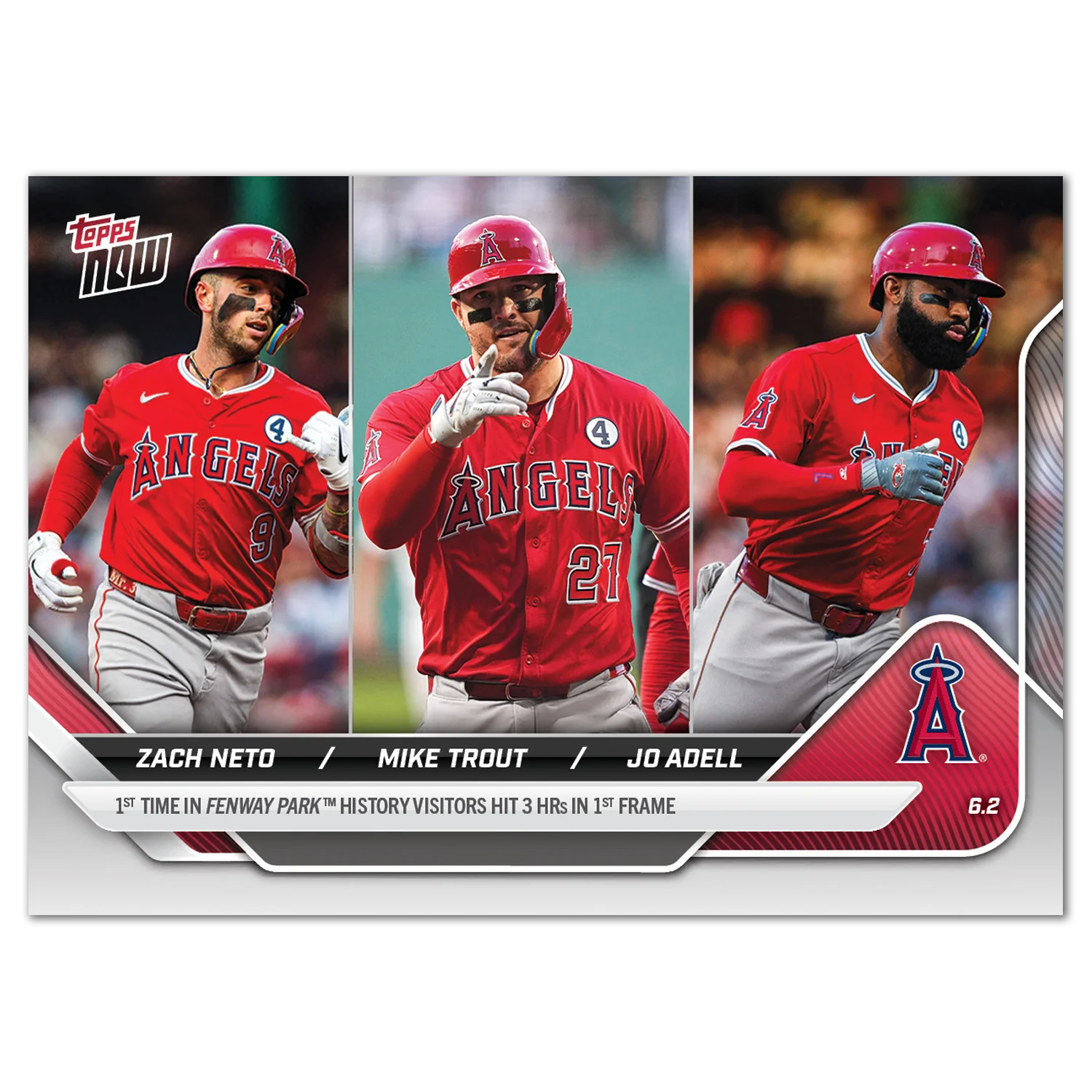 2025 Topps Now #249 Zach Neto / Mike Trout / Jo Adell