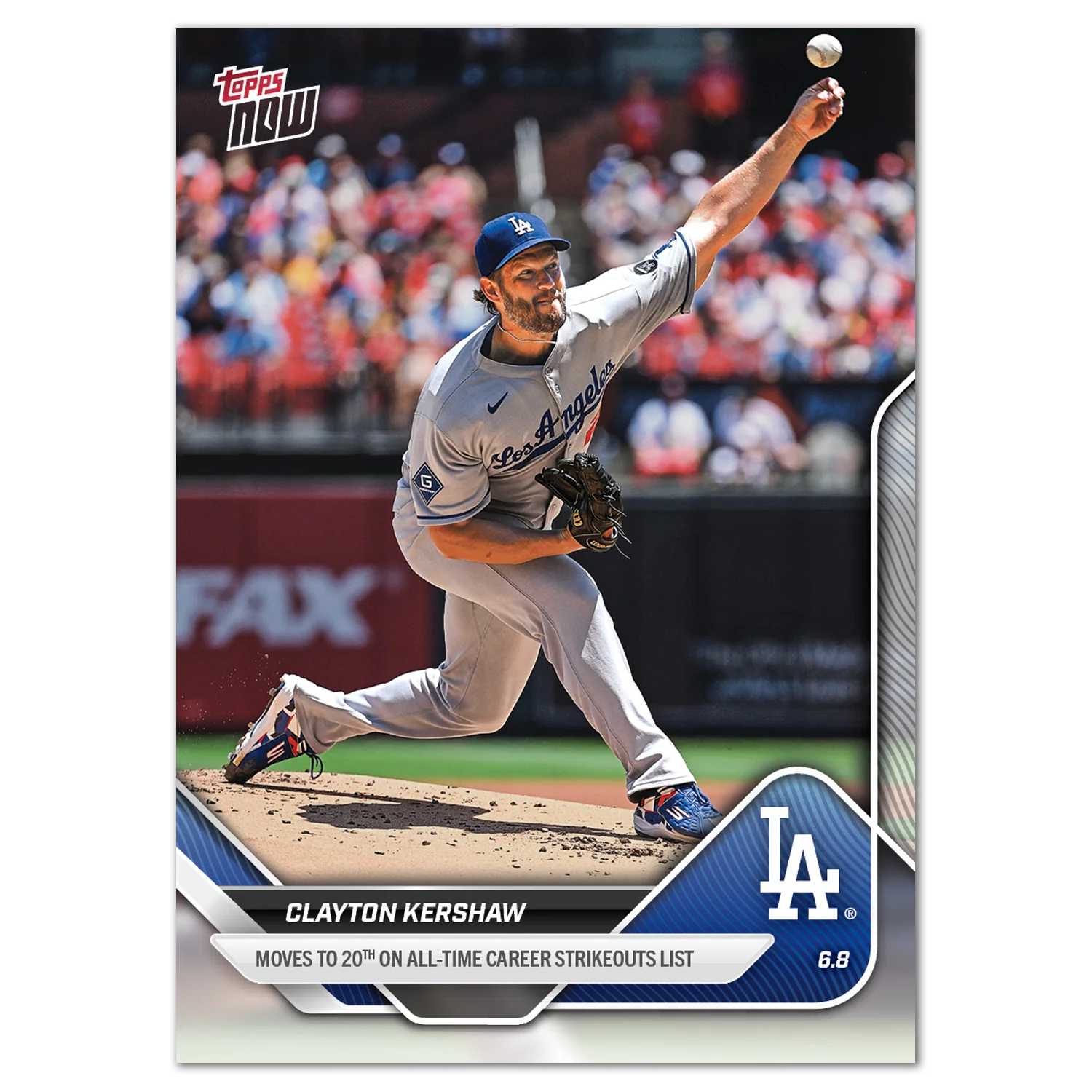 2025 Topps Now #271 Clayton Kershaw